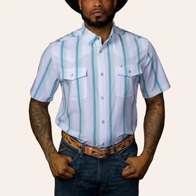 Ferrell Men's The Tristan Pearl Snap Western Shirt In Blue