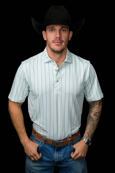 Ferrell The Jack Polo Shirt In Green In White