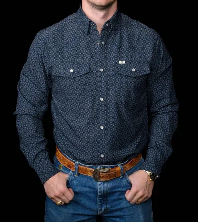 Ferrell The Silas Long Sleeve Snap Shirt In Black