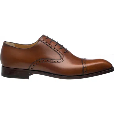 Ferrini Cap Toe French Calf Lace Up In Brown