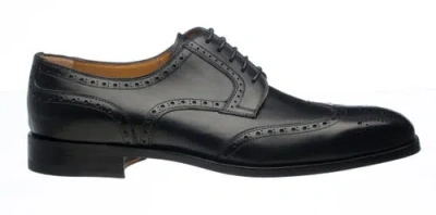 Ferrini French Calf Wing-tip Lace Up In Black