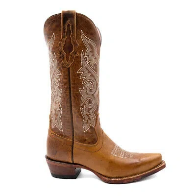 Pre-owned Ferrini Mae Snip Toe Cowboy Womens Brown Western Cowboy Boots 8126110