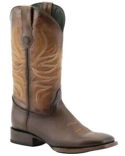 Pre-owned Ferrini Men's Fuego Western Boot - Broad Square Toe - 11093-03 In Brown