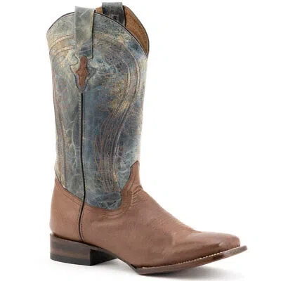 Pre-owned Ferrini Men's Morgan Smooth Ostrich S-toe Kango Boots (1029307) In Kango Tabac