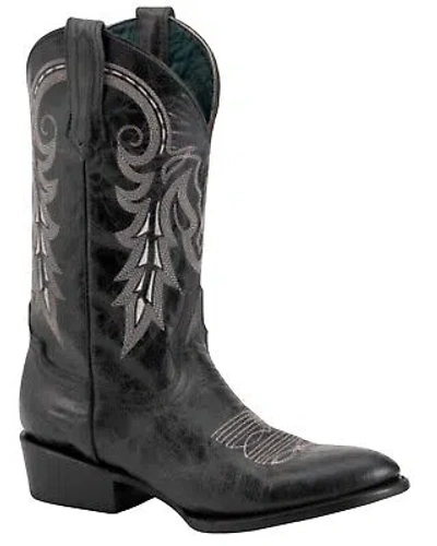 Pre-owned Ferrini Men's Remington Western Boot - Round Toe - 12111-04 In Black