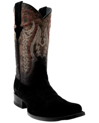 Pre-owned Ferrini Men's Roughrider Western Boot - Square Toe - 1437104 In Black