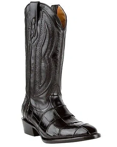 Pre-owned Ferrini Men's Stallion Alligator Belly Western Boot - Medium Toe - 10711-27 In Black