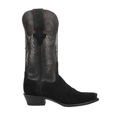 Pre-owned Ferrini Roughrider Embroidered Snip Toe Cowboy Womens Black Casual Boots 843610