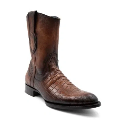 Ferrini Winston Zippered Western Boot In Brown