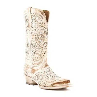 Pre-owned Ferrini Women's Mandala Shabby Chic Brown Boots (8176110)