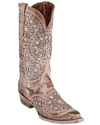Pre-owned Ferrini Women's Mandala Western Boot - Snip Toe - 8176110 In Brown