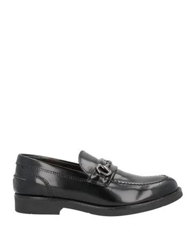 Ferrino Man Loafers Black Size 9 Soft Leather