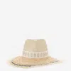 Ferruccio Vecchi Straw And Viscose Blend Hat With Embroidery