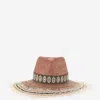 Ferruccio Vecchi Straw And Viscose Blend Hat With Embroidery
