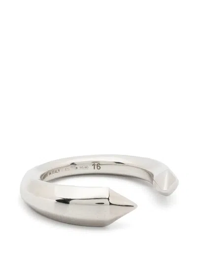 Fersera The Sculptor's Spike-detail Open-band Ring In Silver
