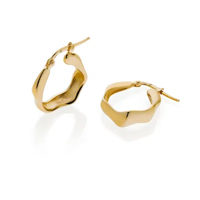 Fersera Women's Gold Roots Hoop Earrings