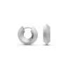 Fersera Women's Grey Sculptura Circle Earrings - Satin