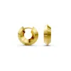 Fersera Women's Sculptura Circle Earrings - Gold