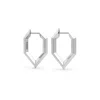 Fersera Women's Sculptura Hexagon Earrings - Silver