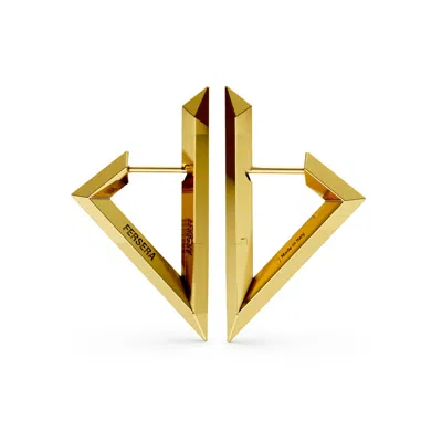 Fersera Women's Sculptura Triangle Earrings - Gold