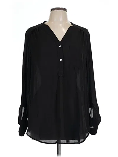 Pre-owned Fervour Long Sleeve Blouse In Black