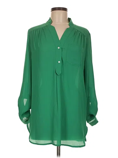 Pre-owned Fervour Long Sleeve Blouse In Green
