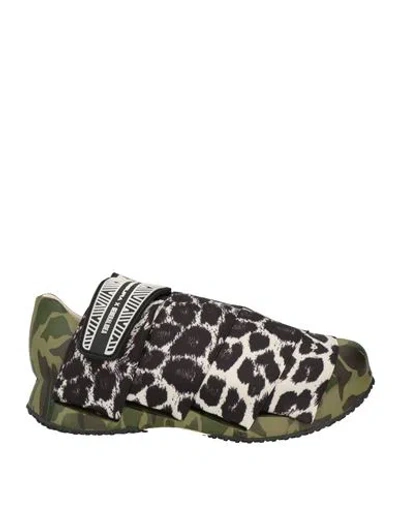 Fessura Woman Sneakers Military Green Size 6 Rubber
