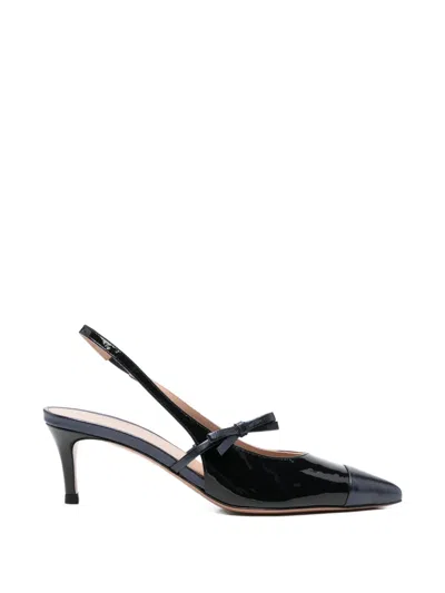 Festa Milano Berice Bow-detail Leather Pumps In Blue