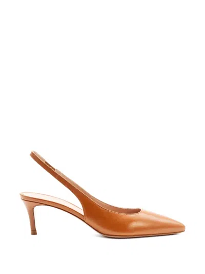 Festa Milano Dalila Slingback Heeled Pumps In Brown