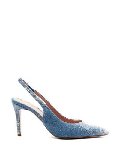 Festa Milano Denim Slingback Pumps In Blue