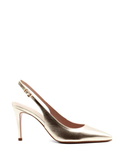Festa Milano Metallic Tapered Pumps In Gold