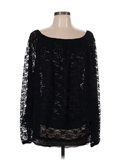Pre-owned Festi Long Sleeve Blouse In Black