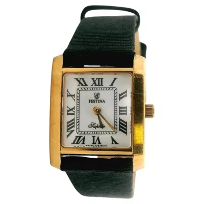 Pre-owned Festina Contemporary  Saphir 18k Yellow Gold Quartz Women's Watch