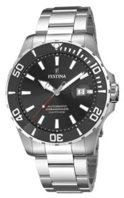 Pre-owned Festina Men's | Black Dial | Stainless Steel Bracelet | Automatic F20531/4 Watch