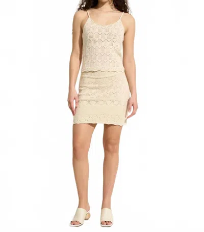 Fete Imperiale Justine Openwork Mini Skirt In Ecru In White