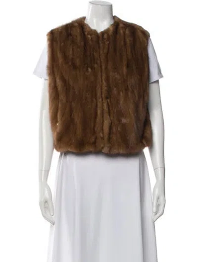 Pre-owned Fettner Felix Friedman Furs Mink Vest In Brown