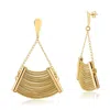 Fetutti Jewelry Women's Fan Lumen Golden Grass Triangle Earrings