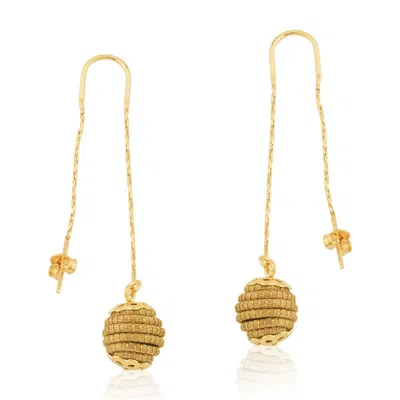 Fetutti Jewelry Women's Flare Golden Grass Threader Earrings
