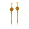 Fetutti Jewelry Women's Fringe Harley Golden Grass Dangle Drop Earrings