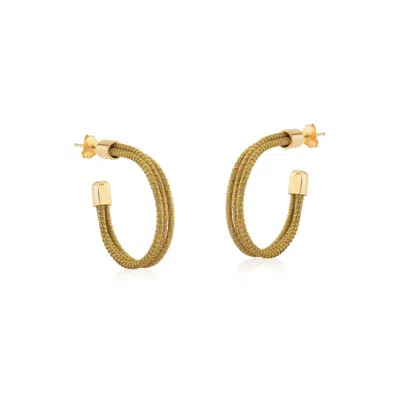 Fetutti Jewelry Women's Halley Golden Grass Small Hoops