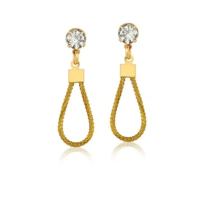 Fetutti Jewelry Women's Mila Golden Grass Teardrop Earrings