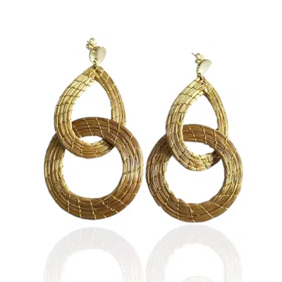 Fetutti Jewelry Women's Nina Golden Grass Dangle Drop Earrings
