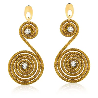 Fetutti Jewelry Women's Snail Golden Grass Earrings
