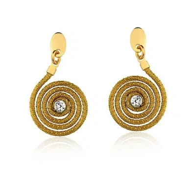 Fetutti Jewelry Women's Snal Golden Grass Earrings