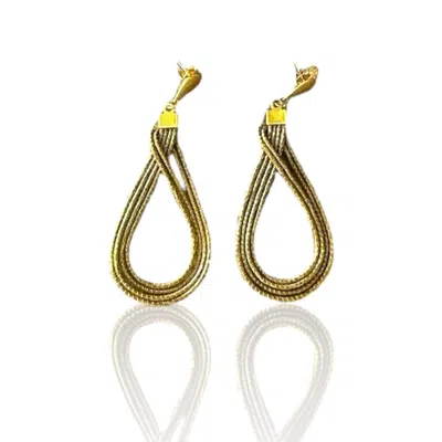 Fetutti Jewelry Women's Swiff Golden Grass Dangle Drop Earrings