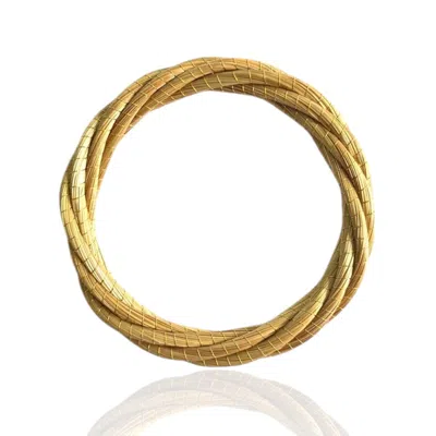Fetutti Jewelry Women's Vyna Golden Grass Thin Twisted Bangle