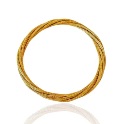Fetutti Jewelry Women's Vyna Ii Golden Grass Thick Twisted Bangle