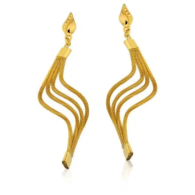 Fetutti Jewelry Women's Zig Zag Golden Grass Earrings