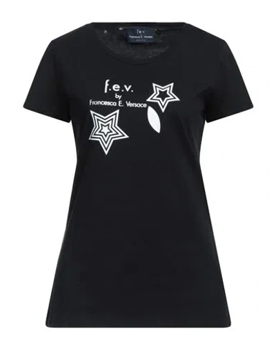 Fev F. E.v. Woman T-shirt Black Size M Cotton