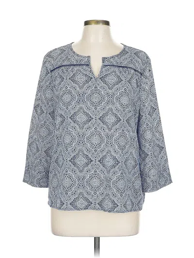 Pre-owned Fever 3/4 Sleeve Blouse In Blue